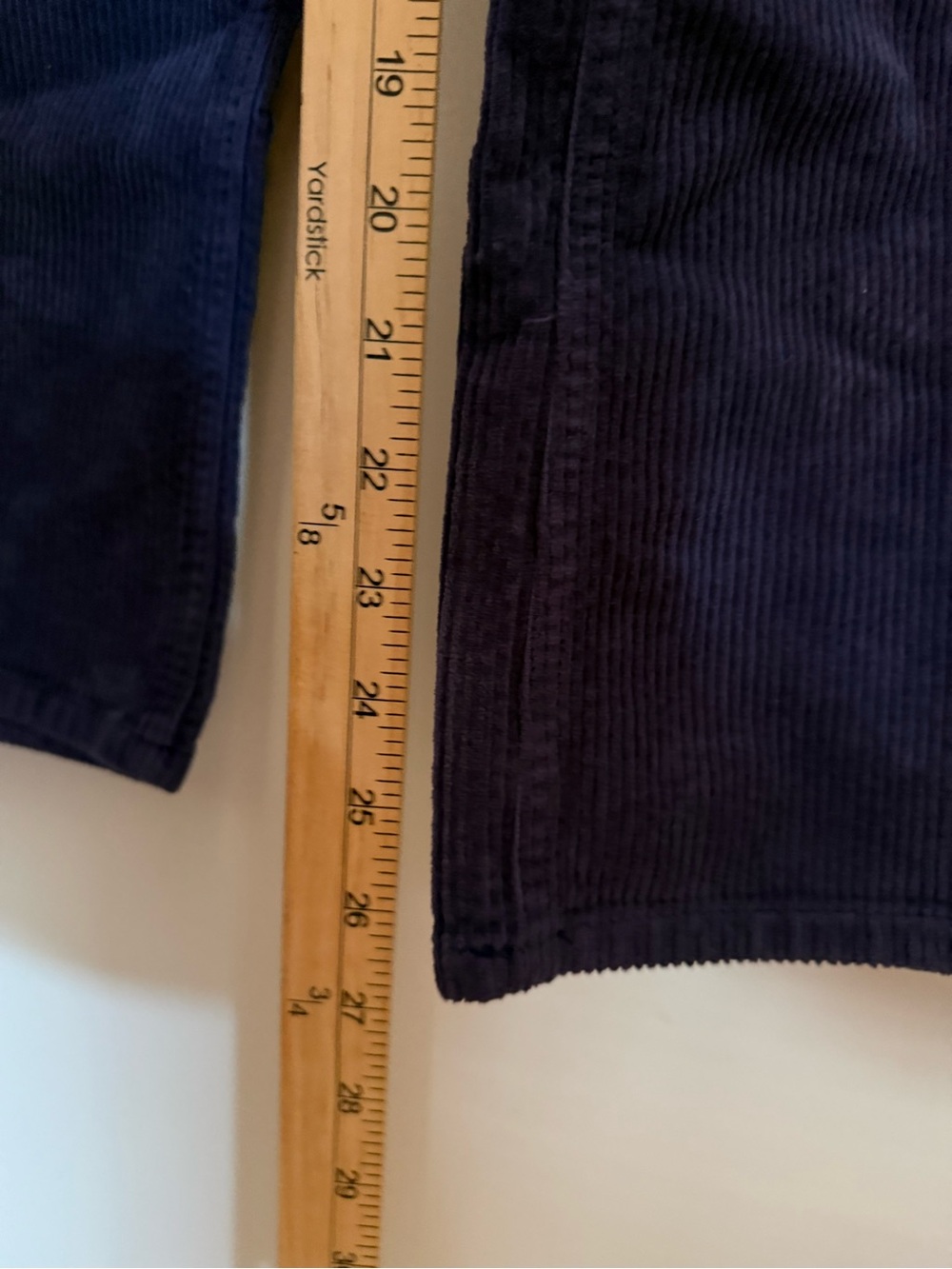 Sz 25 BILLABONG Be Free Wide Leg Blue Corduroy Pants High Waist - Picture 5 of 7